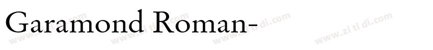 Garamond Roman字体转换
